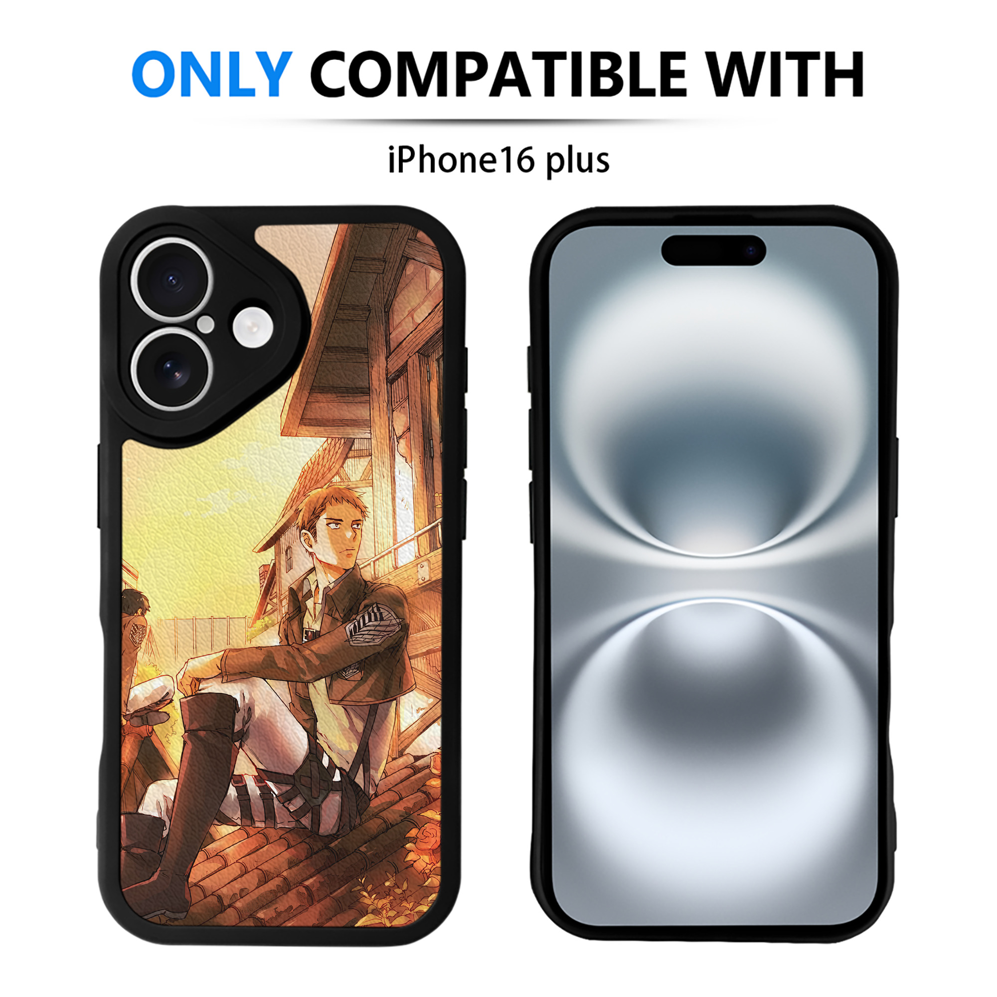 （画像用） 進撃の巨人 Attack on Titan 【iPhone 16シリーズ対応】シリコンスマホケース（レザー調） 材質：シリコン